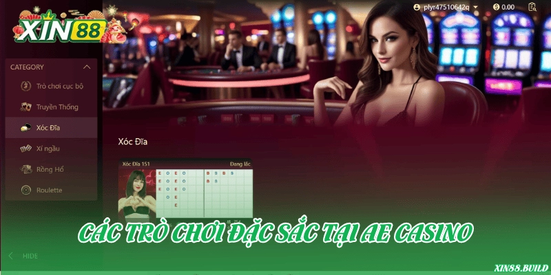 Các trò chơi đặc sắc tại AE Casino
